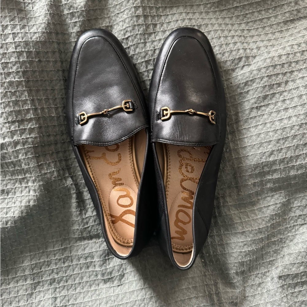 Sam Edelman Black Leather Loafers Slip-Ons